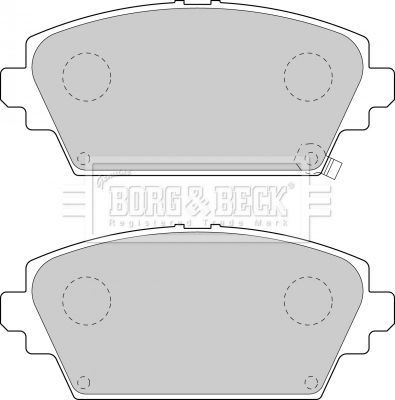 BORG & BECK stabdžių trinkelių rinkinys, diskinis stabdys BBP1652